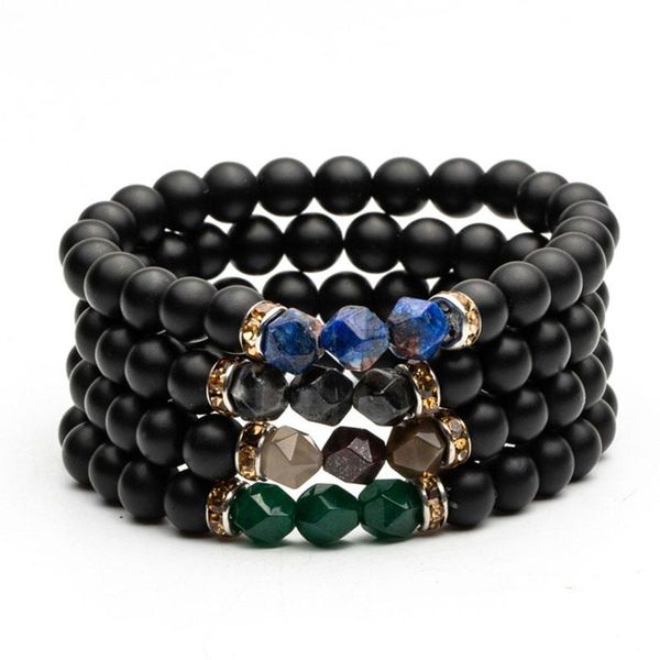 8mm natural stone handmade beaded strands charm bracelets elastic bangle for women men lover party club decor jewelry, Black
8mm natural stone handmade beaded strands charm bracelets elastic bangle for women men lover party club decor jewelry, Black