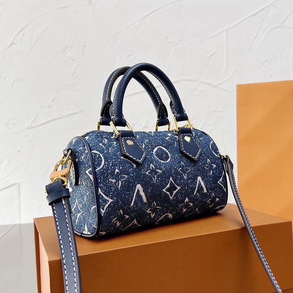 womens designer speedy denim jeans blue bags pillow handle totes with removable strap crossbody shoulder handbags mini pocket with old flowe
womens designer speedy denim jeans blue bags pillow handle totes with removable strap crossbody shoulder handbags mini pocket with old flowe