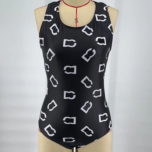 high waist swimsuit one piece backless swimwear fashion letter printed bathing suit for women, White;black
high waist swimsuit one piece backless swimwear fashion letter printed bathing suit for women, White;black