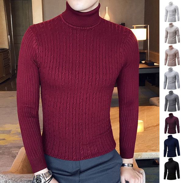 men's polos autumn and winter turtleneck sweater warm fashion solid color sweater slim pullover men's knitted bottoming shirt 2302, White;black
men's polos autumn and winter turtleneck sweater warm fashion solid color sweater slim pullover men's knitted bottoming shirt 2302, White;black