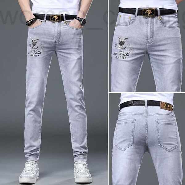 men's jeans designer light luxury summer thin color fashion print slim fit feet elastic casual pants oi3x, Blue
men's jeans designer light luxury summer thin color fashion print slim fit feet elastic casual pants oi3x, Blue