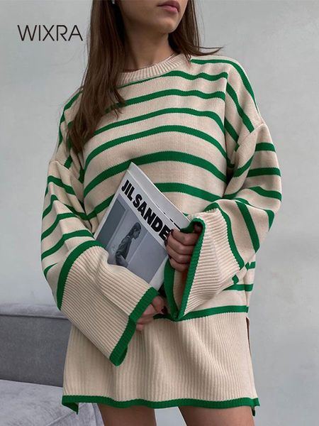 women's sweaters wixra women basic o neck sweater warm thick split striped pullovers long jumper casual autumn winter 230227, White;black
women's sweaters wixra women basic o neck sweater warm thick split striped pullovers long jumper casual autumn winter 230227, White;black