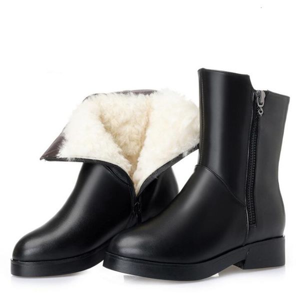 boots warm plush wool winter women shoes snow large size thick heel nonslip genuine leather 230227, Black
boots warm plush wool winter women shoes snow large size thick heel nonslip genuine leather 230227, Black