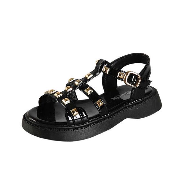 chil1en's shoes girls' sandals 2023 summer 1 fashion rivet roman shoes versatile foreign style cut-out soft bottom princess shoes, Black
chil1en's shoes girls' sandals 2023 summer 1 fashion rivet roman shoes versatile foreign style cut-out soft bottom princess shoes, Black