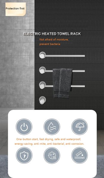 bathroom electric towel rack l intelligent drying bath towel rack carbon fiber heating towel rod hanging rack towel heater prevent bacteria
bathroom electric towel rack l intelligent drying bath towel rack carbon fiber heating towel rod hanging rack towel heater prevent bacteria
