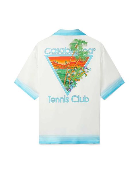 casablanca silk casual shirt men and women new white and blue cactus tennis court couples summer short sleeve shirts, White;black
casablanca silk casual shirt men and women new white and blue cactus tennis court couples summer short sleeve shirts, White;black