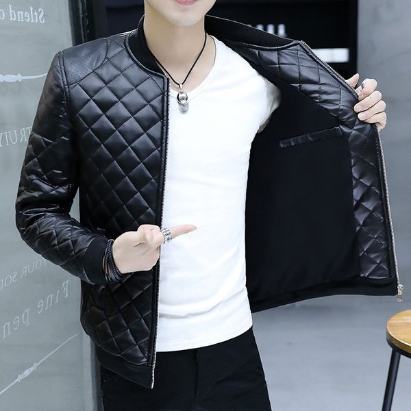 men's leather faux leather men's casual leather jackets trendy men's jackets thin leather jackets youth korean autumn and win, Black
men's leather faux leather men's casual leather jackets trendy men's jackets thin leather jackets youth korean autumn and win, Black