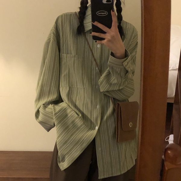 women's blouses shirts houzhou harajuku striped women blouse vintage long sleeve korean style oversized shirt female casual all-match a, White
women's blouses shirts houzhou harajuku striped women blouse vintage long sleeve korean style oversized shirt female casual all-match a, White