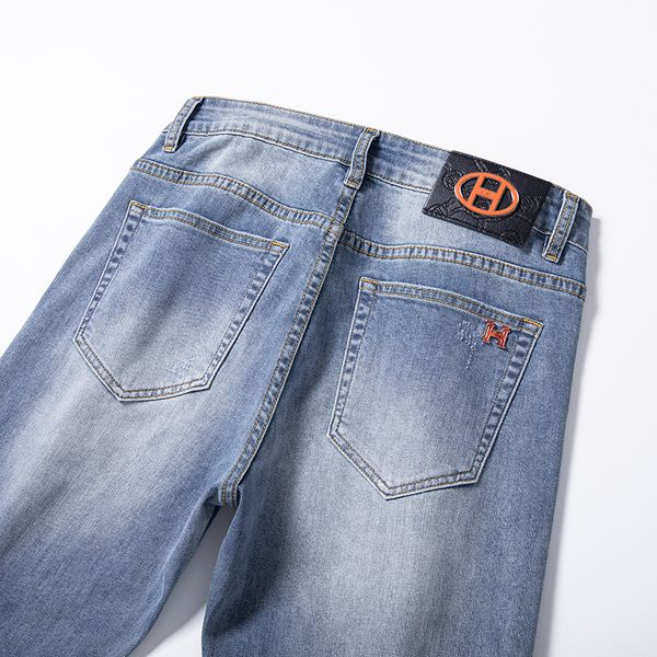 men's jeans spring summer thin slim fit european american high-end brand small straight double f pants q9545-4, Blue
men's jeans spring summer thin slim fit european american high-end brand small straight double f pants q9545-4, Blue