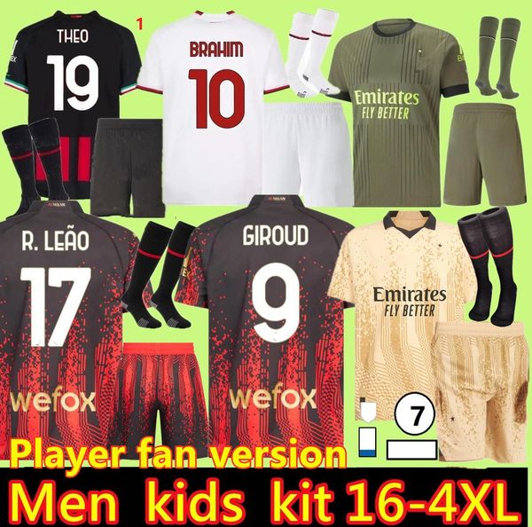 ibrahimovic 22 23 koche soccer jerseys ac milans giroud de ketelaere r. leao tonali theo football shirt special fourth 4th men kids kit unif, Black;yellow
ibrahimovic 22 23 koche soccer jerseys ac milans giroud de ketelaere r. leao tonali theo football shirt special fourth 4th men kids kit unif, Black;yellow