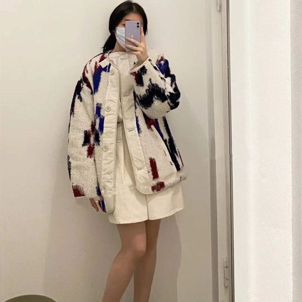 women's jackets two-sided wear women stitching fleece jacket early spring ladies long sleeve all-match elegant loose furry outwear 230, Black;brown
women's jackets two-sided wear women stitching fleece jacket early spring ladies long sleeve all-match elegant loose furry outwear 230, Black;brown