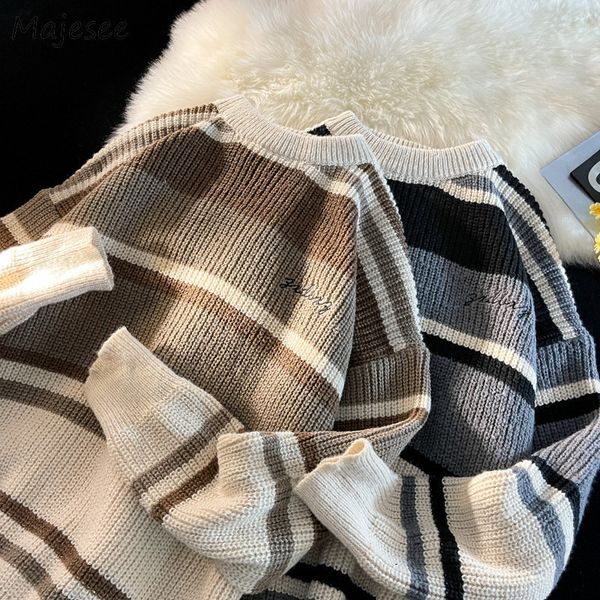 men's polos sweater men fashion vintage striped autumn winter korean style high street allmatch male casual warm knitwear students ther, White;black
men's polos sweater men fashion vintage striped autumn winter korean style high street allmatch male casual warm knitwear students ther, White;black