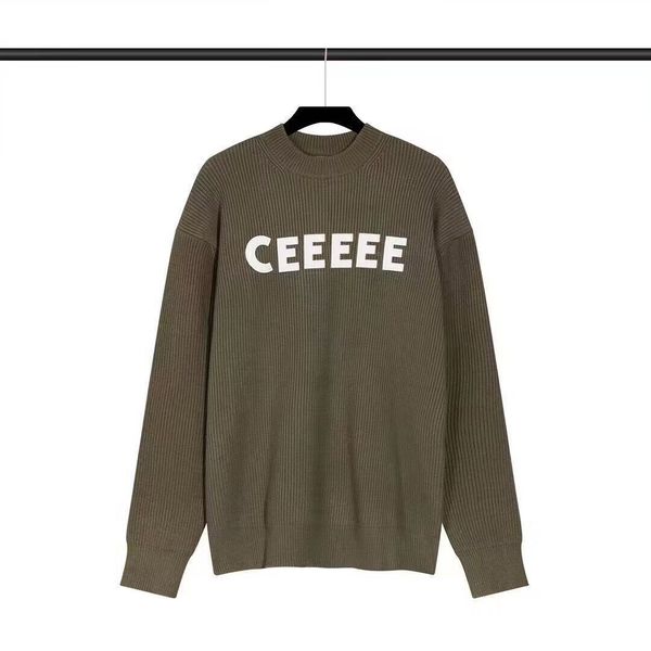 2023 luxury men women sweaters embroidery letter style long-sleeved crew neck fashion loose casual knitted sweater jumper cel, White;black
2023 luxury men women sweaters embroidery letter style long-sleeved crew neck fashion loose casual knitted sweater jumper cel, White;black