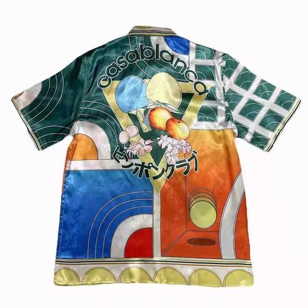 casablanca silk casual shirt men and women colored plaid printed silk short sleeve casual shirt, White;black
casablanca silk casual shirt men and women colored plaid printed silk short sleeve casual shirt, White;black