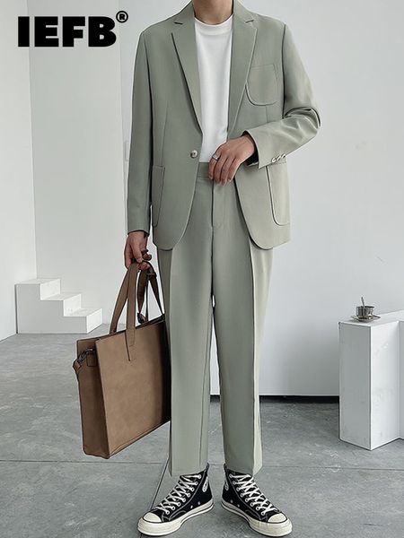 men's suits blazers iefb men's suit set solid color loose two-piece set summer fashion solid color temperament business casual lux, White;black
men's suits blazers iefb men's suit set solid color loose two-piece set summer fashion solid color temperament business casual lux, White;black