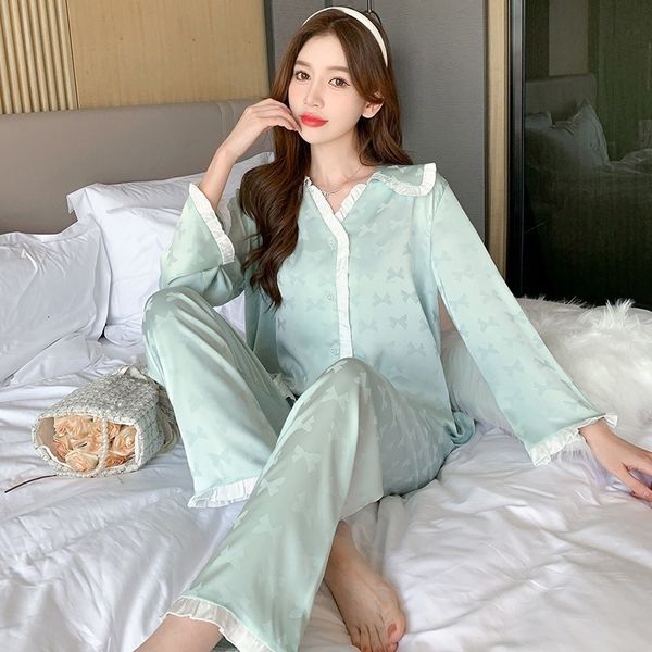 womens sleepwear lisacmvpnel pajamas spring and autumn ice silk thin long sleeve suit pyjamas 230227, Black;red
womens sleepwear lisacmvpnel pajamas spring and autumn ice silk thin long sleeve suit pyjamas 230227, Black;red