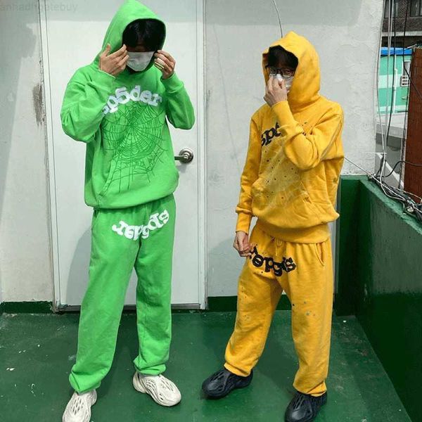 men's hoodies sweatshirts sp5der 555555 hoodies sweatshirt tracksuit white foam spider web young thug men women hooded sweatshirts set, Black
men's hoodies sweatshirts sp5der 555555 hoodies sweatshirt tracksuit white foam spider web young thug men women hooded sweatshirts set, Black