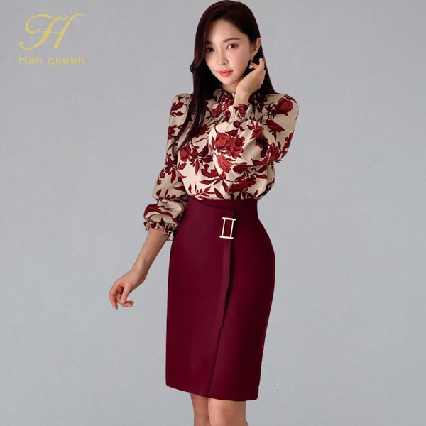 two piece dress h han queen women spring print fashion casual ol work wear 2 pieces set sheath pencil bodycon suit skirt 230227, White
two piece dress h han queen women spring print fashion casual ol work wear 2 pieces set sheath pencil bodycon suit skirt 230227, White