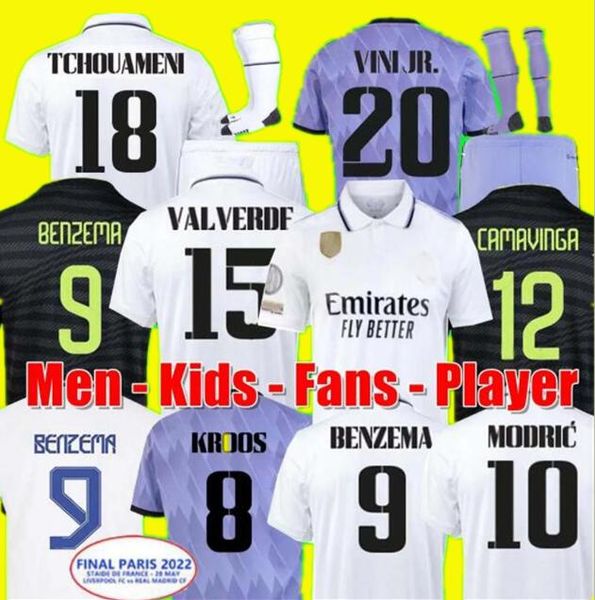 2022 benzema rodrygo soccer jersey finals 22 23 football shirt vini jr tchouameni valverde modric camiseta men kids kit 2023 uniforms player, Black;yellow
2022 benzema rodrygo soccer jersey finals 22 23 football shirt vini jr tchouameni valverde modric camiseta men kids kit 2023 uniforms player, Black;yellow