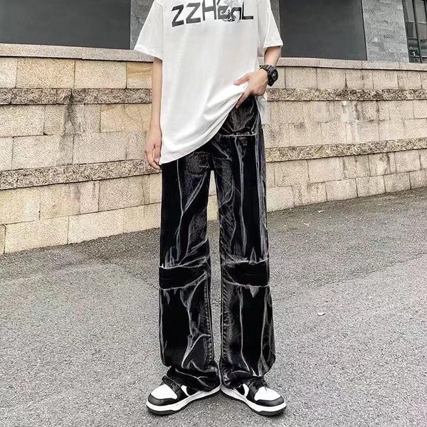 men's jeans deeptown gothic straight men y2k denim pants streetwear hip hop trousers male punk loose fashion casual distressed black 23, Blue
men's jeans deeptown gothic straight men y2k denim pants streetwear hip hop trousers male punk loose fashion casual distressed black 23, Blue