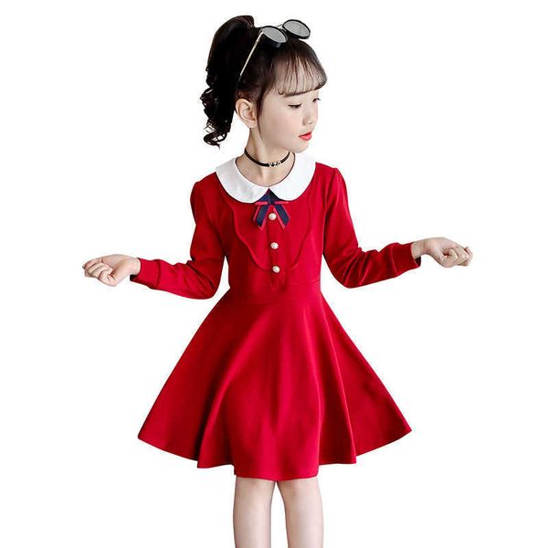 girls' spring and autumn dress 2023 new fashionable chil1en's wear academy style doll neck long dress net red princess dress, Red;yellow
girls' spring and autumn dress 2023 new fashionable chil1en's wear academy style doll neck long dress net red princess dress, Red;yellow