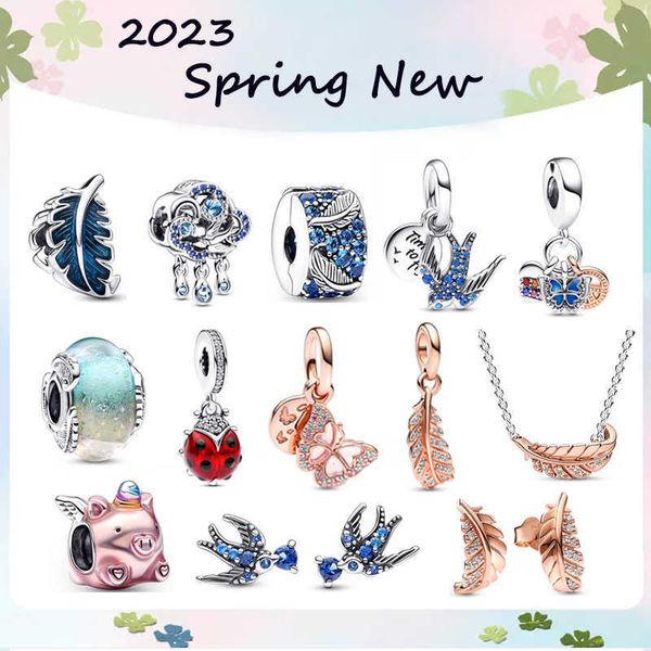charm bracelets 2023 spring new % 925 silver original blue llow feather charm diy bracelet jewelry gift for women l230227, Golden;silver
charm bracelets 2023 spring new % 925 silver original blue llow feather charm diy bracelet jewelry gift for women l230227, Golden;silver