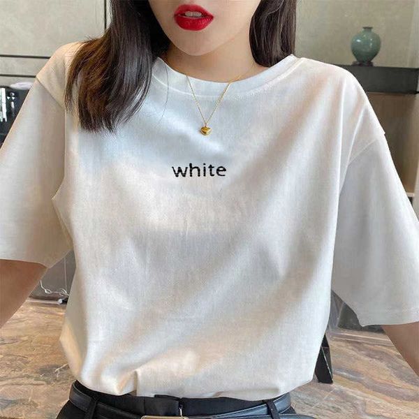t-shirt cotton short sleeved women 2023 summer korean new student slouchy style white versatile top
t-shirt cotton short sleeved women 2023 summer korean new student slouchy style white versatile top