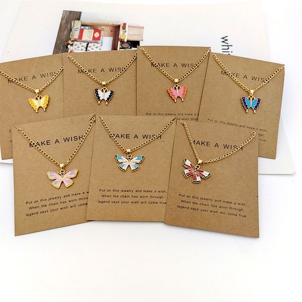 bohemian style ins jewelry butterfly pendant necklaces for women alloy link chain necklace accessories with card, Silver
bohemian style ins jewelry butterfly pendant necklaces for women alloy link chain necklace accessories with card, Silver