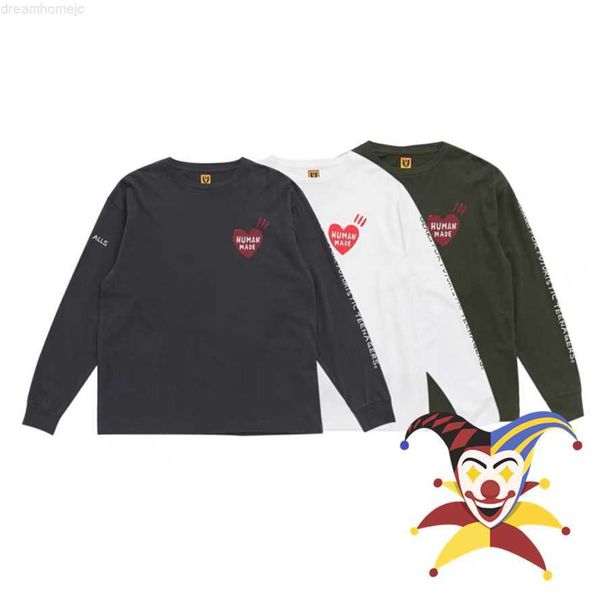 long sleeve human made t shirt men women couples vintage heart print t-shirt human made tee 0227, White;black
long sleeve human made t shirt men women couples vintage heart print t-shirt human made tee 0227, White;black