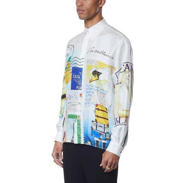 casablanca designer shirt men and women original product souvenirs de silk shirt swan long sleeve, White;black
casablanca designer shirt men and women original product souvenirs de silk shirt swan long sleeve, White;black