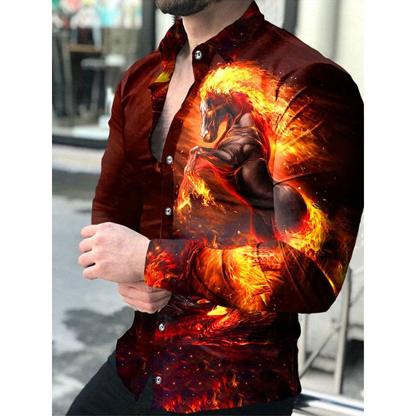 men's casual shirts fashion luxury social men turn-down collar buttoned shirt lion print long sleeve clothing prom cardigan 230227, White;black
men's casual shirts fashion luxury social men turn-down collar buttoned shirt lion print long sleeve clothing prom cardigan 230227, White;black