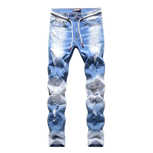 men's jeans 2023 spring summer men vintage blue solid color elastic slim classic style male denim pants biker street pencil 230225
men's jeans 2023 spring summer men vintage blue solid color elastic slim classic style male denim pants biker street pencil 230225