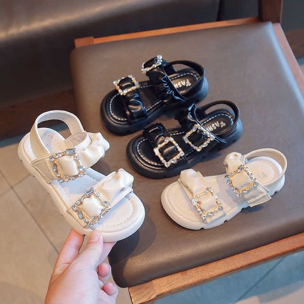 sandals girl's sandals rhinestone chunky outsole footwear soft pu kids sliders comfy nonslip 2635 stylish black beige kids shoes z0225, Black;red
sandals girl's sandals rhinestone chunky outsole footwear soft pu kids sliders comfy nonslip 2635 stylish black beige kids shoes z0225, Black;red