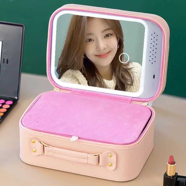 cosmetic organizer storage bags new smart led makeup bag with mirror waterproof pu leather travel case for women y2302
cosmetic organizer storage bags new smart led makeup bag with mirror waterproof pu leather travel case for women y2302