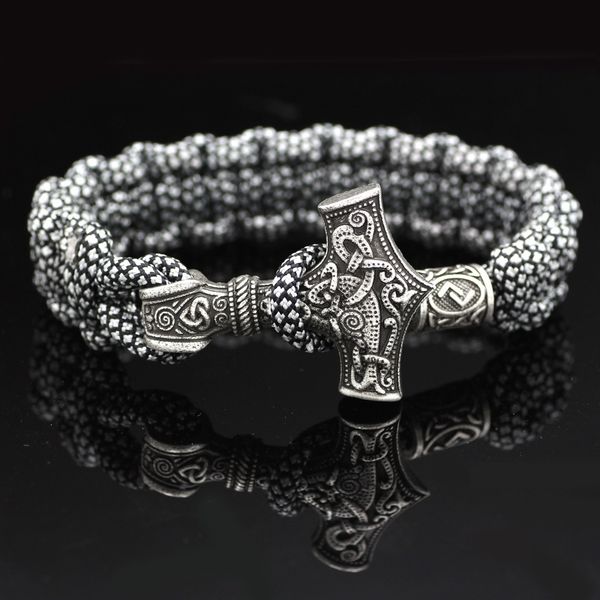 ancient norse viking hammer charm bracelets paracord amulet runes beads hand made rope wrap scandinavian bracelet men gift, Golden;silver
ancient norse viking hammer charm bracelets paracord amulet runes beads hand made rope wrap scandinavian bracelet men gift, Golden;silver