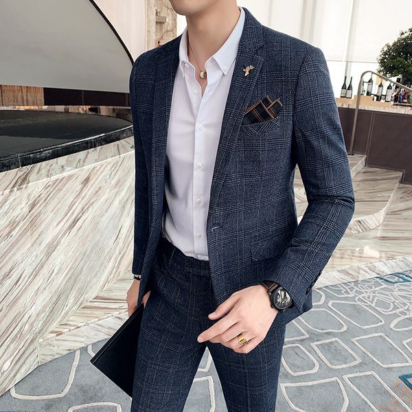 men's suits blazers 7xl jacketpants men suits 2 piece plaid suits men brand slim fit groom wedding dress suit korean business blazers 2, White;black
men's suits blazers 7xl jacketpants men suits 2 piece plaid suits men brand slim fit groom wedding dress suit korean business blazers 2, White;black
