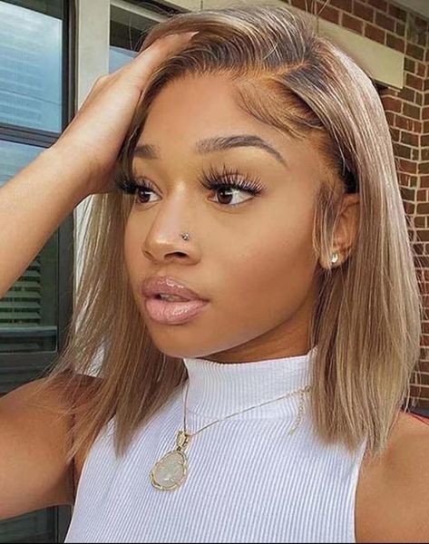 glueless human hair wig ombre ash blonde short straight cut 4x4 lace front bob wig, Black;brown
glueless human hair wig ombre ash blonde short straight cut 4x4 lace front bob wig, Black;brown