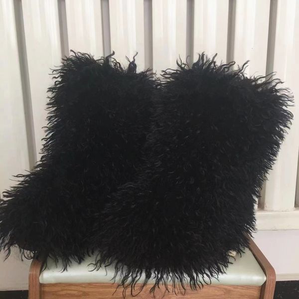 boots 2023 winter women fashion lamb skin long hair faux mongolian sheep fur 230227, Black
boots 2023 winter women fashion lamb skin long hair faux mongolian sheep fur 230227, Black