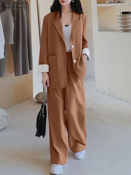 womens two piece pants fashion long sleeve blazer wide leg pant sets zanzea 2pcs elegant women ol work suits autumn solid loose matching out, White
womens two piece pants fashion long sleeve blazer wide leg pant sets zanzea 2pcs elegant women ol work suits autumn solid loose matching out, White
