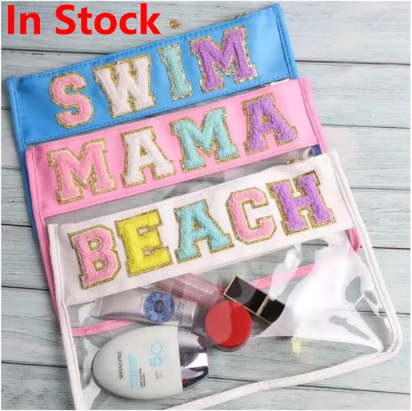 embroidery letters clear pvc pouch bag waterproof with metal zipper pouches nylon cosmetic bags large capacity storage case for party gift
embroidery letters clear pvc pouch bag waterproof with metal zipper pouches nylon cosmetic bags large capacity storage case for party gift