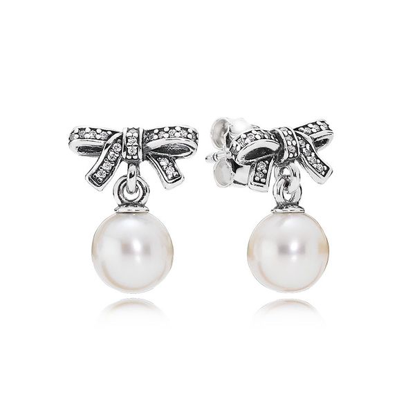 pearl pendant sparkling bow stud earring for pandora 925 sterling silver wedding party jewelry for women girlfriend gift designer earrings w, Golden;silver
pearl pendant sparkling bow stud earring for pandora 925 sterling silver wedding party jewelry for women girlfriend gift designer earrings w, Golden;silver