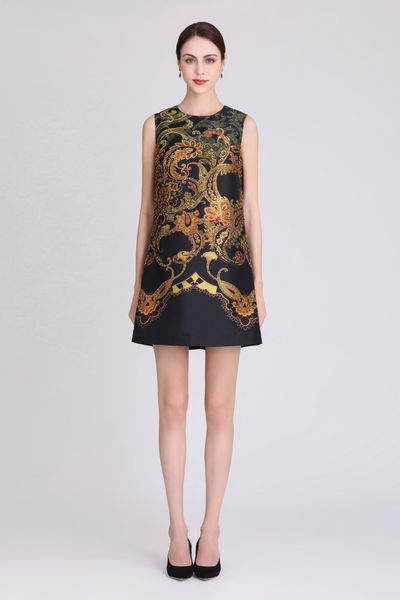 casual dress dress original designer's handmade beaded print a dress spring and summer short sleeve loose round neck dress, Black;gray
casual dress dress original designer's handmade beaded print a dress spring and summer short sleeve loose round neck dress, Black;gray