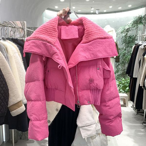women's wool blends 2023 autumn winter women cotton jacket retro british style large lapel loose white casual warm short coat 230227, Black
women's wool blends 2023 autumn winter women cotton jacket retro british style large lapel loose white casual warm short coat 230227, Black