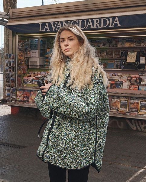 women's wool blends monmoira floral printed zipper loose padded cotton coat winter casual chic parka jackets and female cwj02275 230227, Black
women's wool blends monmoira floral printed zipper loose padded cotton coat winter casual chic parka jackets and female cwj02275 230227, Black