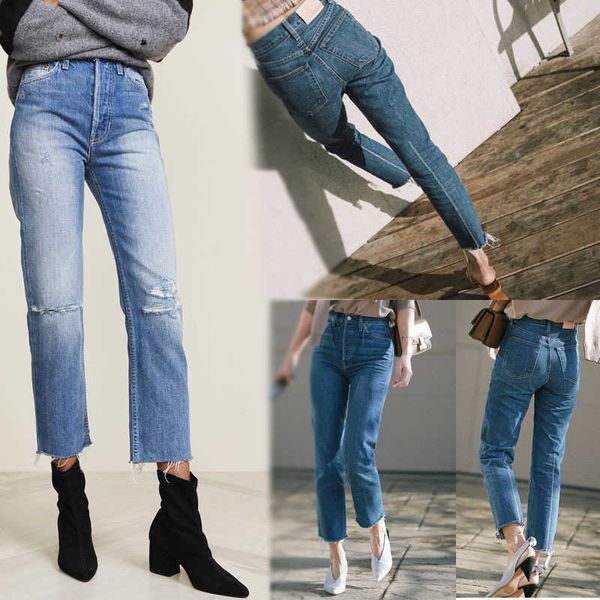 in the spring and summer of the century bodotu took on the role of blue cattle with holes small loose nine-piece straight jeans
in the spring and summer of the century bodotu took on the role of blue cattle with holes small loose nine-piece straight jeans