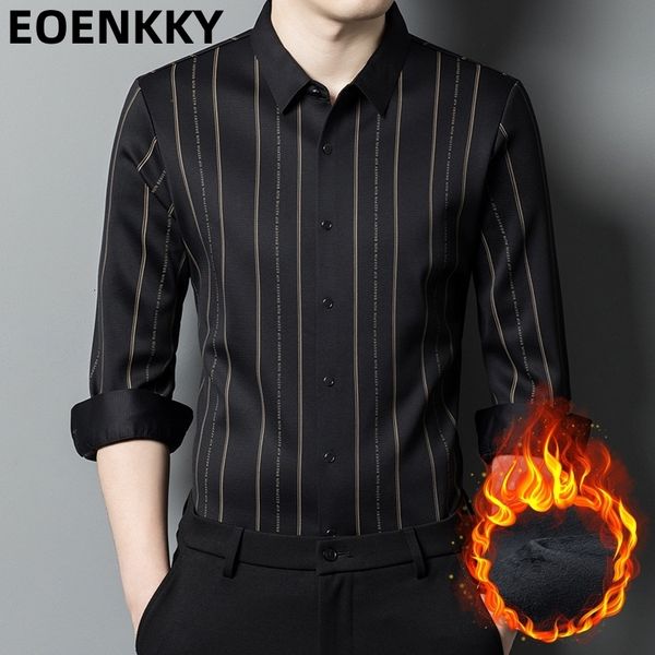 men's casual shirts high end luxury shirt lapel stripe velvet thickened european warm long sleeve anti pilling no iron trend clothing 2, White;black
men's casual shirts high end luxury shirt lapel stripe velvet thickened european warm long sleeve anti pilling no iron trend clothing 2, White;black