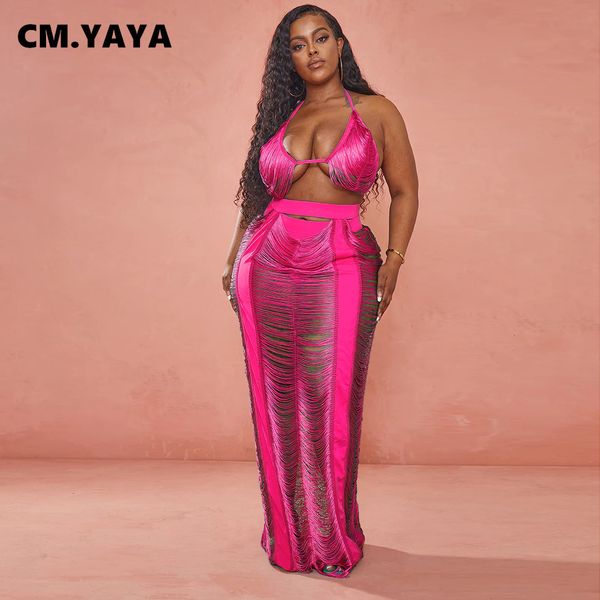 two piece dress cmyaya hollow out slim bodycon bra maxi skirt set women summer see though tie beach holiday two 2 piece set outfit 230228, White
two piece dress cmyaya hollow out slim bodycon bra maxi skirt set women summer see though tie beach holiday two 2 piece set outfit 230228, White