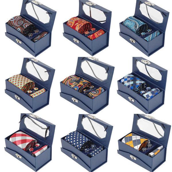 neck ties rbocott mens tie set with gift box classic silk jacquard woven men neck ties hanky cufflinks set for wedding business party j23022, Blue;purple
neck ties rbocott mens tie set with gift box classic silk jacquard woven men neck ties hanky cufflinks set for wedding business party j23022, Blue;purple
