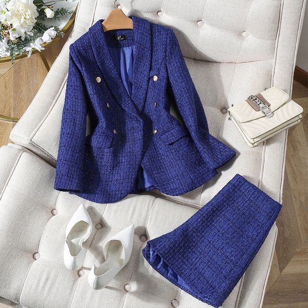 two piece dress fashion thick winter skirt suit women female blue black set for office ladies formal business work wear 230227, White
two piece dress fashion thick winter skirt suit women female blue black set for office ladies formal business work wear 230227, White