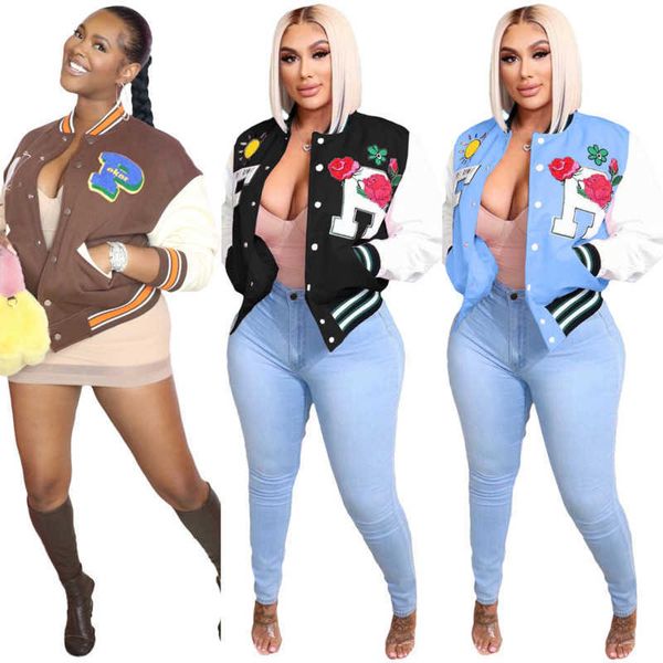 new arrivals spring women clothes fashion baseball coat positioning print press button thread outerwear, Black;brown
new arrivals spring women clothes fashion baseball coat positioning print press button thread outerwear, Black;brown